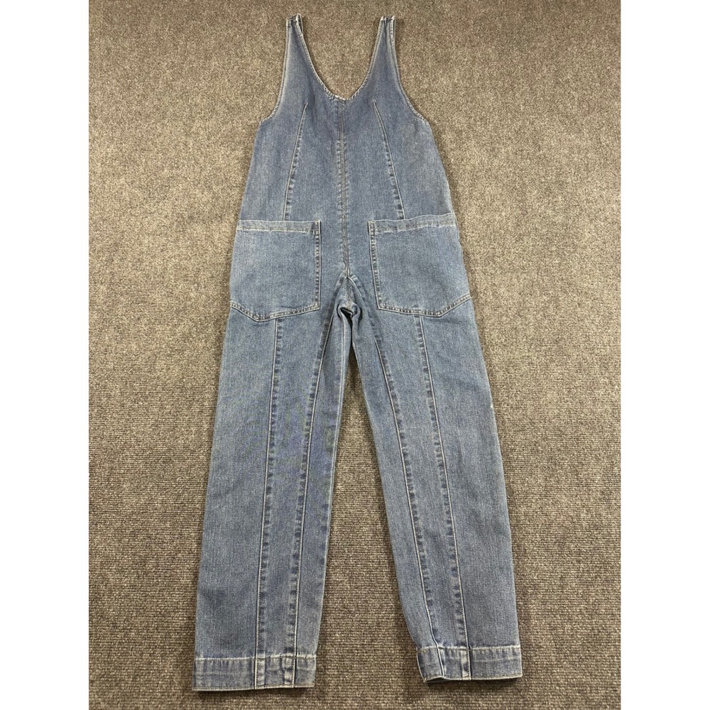 HG Medium‎ Wash Denim Overalls Womens Size XS Jumpsuit Casual Boho Chic